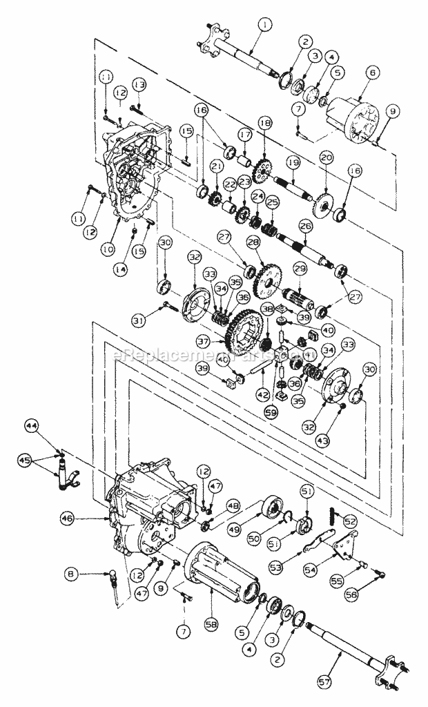 Hydro Transmission (P/N 618-3085a) Diagram and Parts List for 2176 13A-274G100 Cub Cadet Lawn Tractor